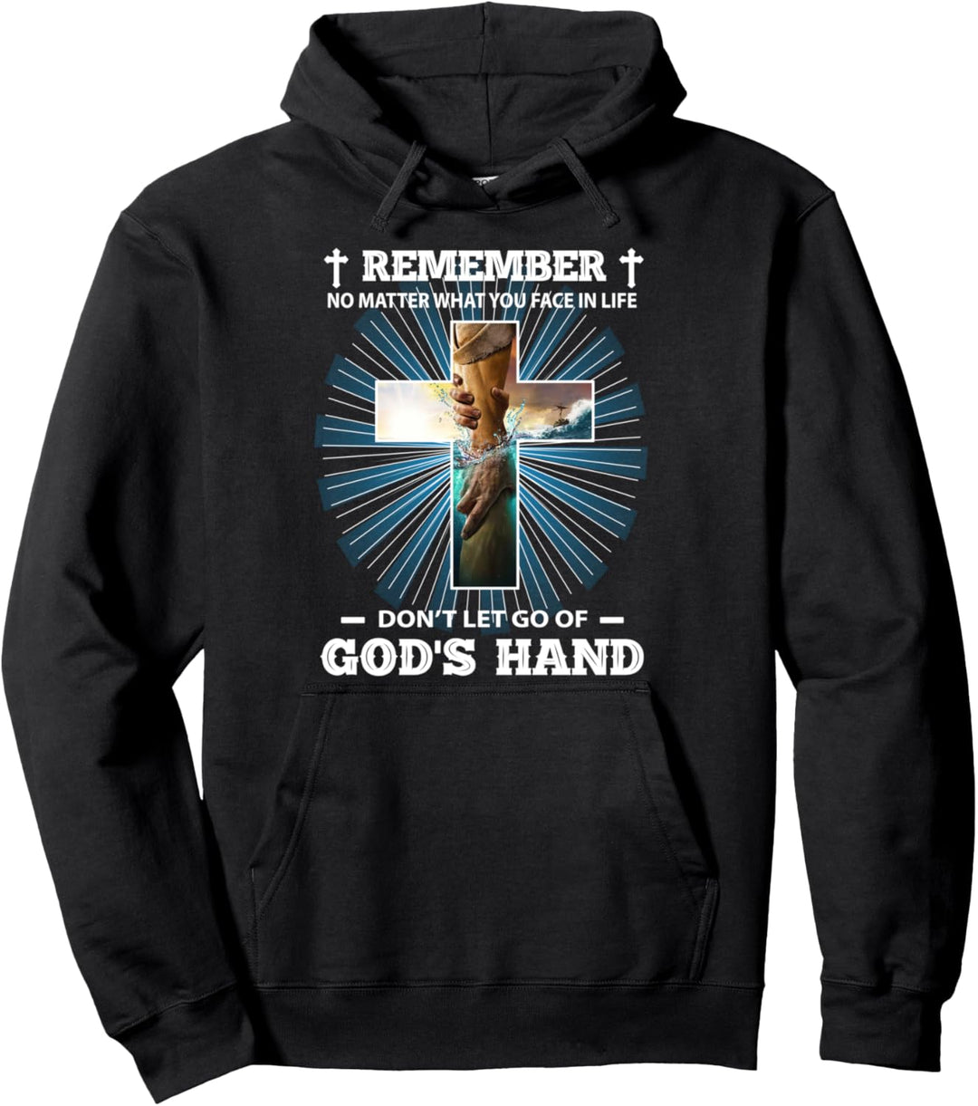 Lass Gottes Hand nicht los - Jesus Christus Pullover Hoodie