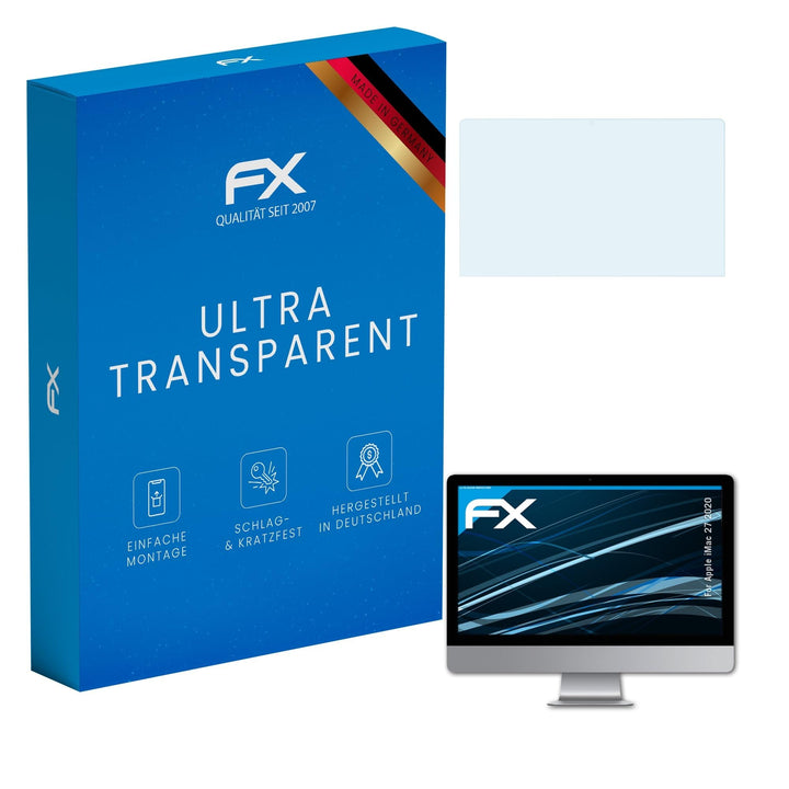 atFoliX Schutzfolie kompatibel mit Apple iMac 27 2020 Folie, ultraklare FX Displayschutzfolie FX-Cle