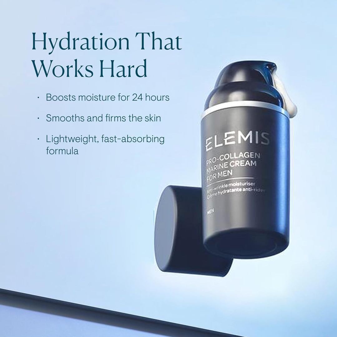 Elemis Pro-Collagen-Marine-Creme für Herren, Anti-Falten-Feuchtigkeitscreme für Herren, 1er Pack (1