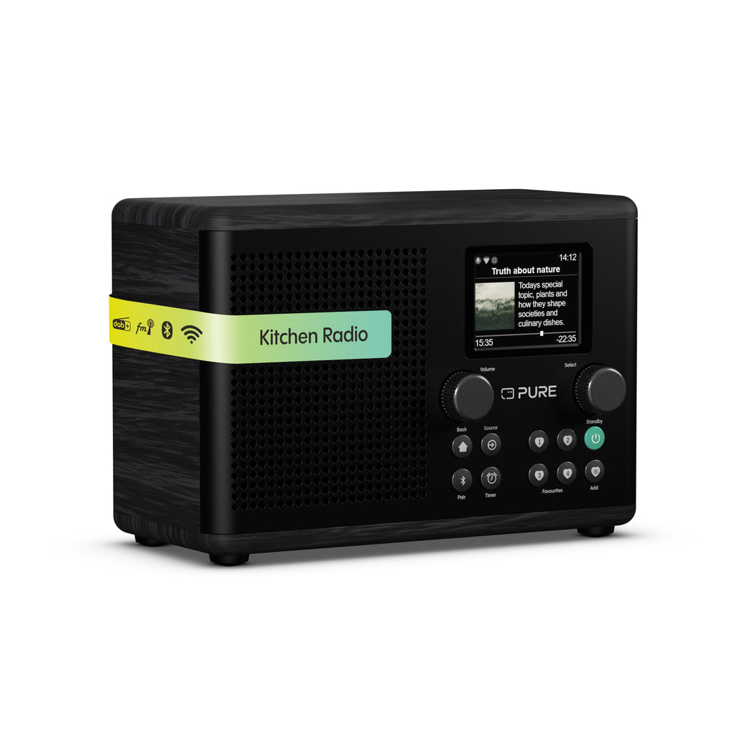 Pure Classic H4i – Internetradio mit WLAN, DAB+ & FM, Bluetooth 5.3, USB – 10W Lautsprecher – 2,4" F