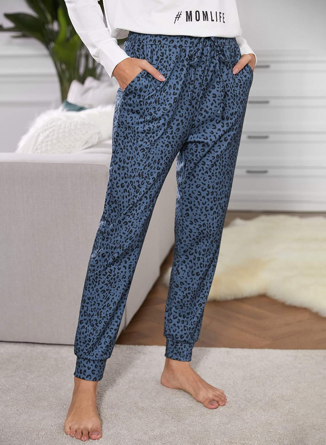 Dokotoo Damen Jogginghose Lang Freizeithose Sporthose Elastisch Pumphose Haremshose Lässige Lose Sto