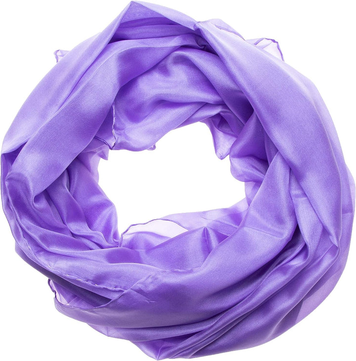 Tinitex Seidenschal Halstuch Schal violett lila flieder Seide 180x90cm