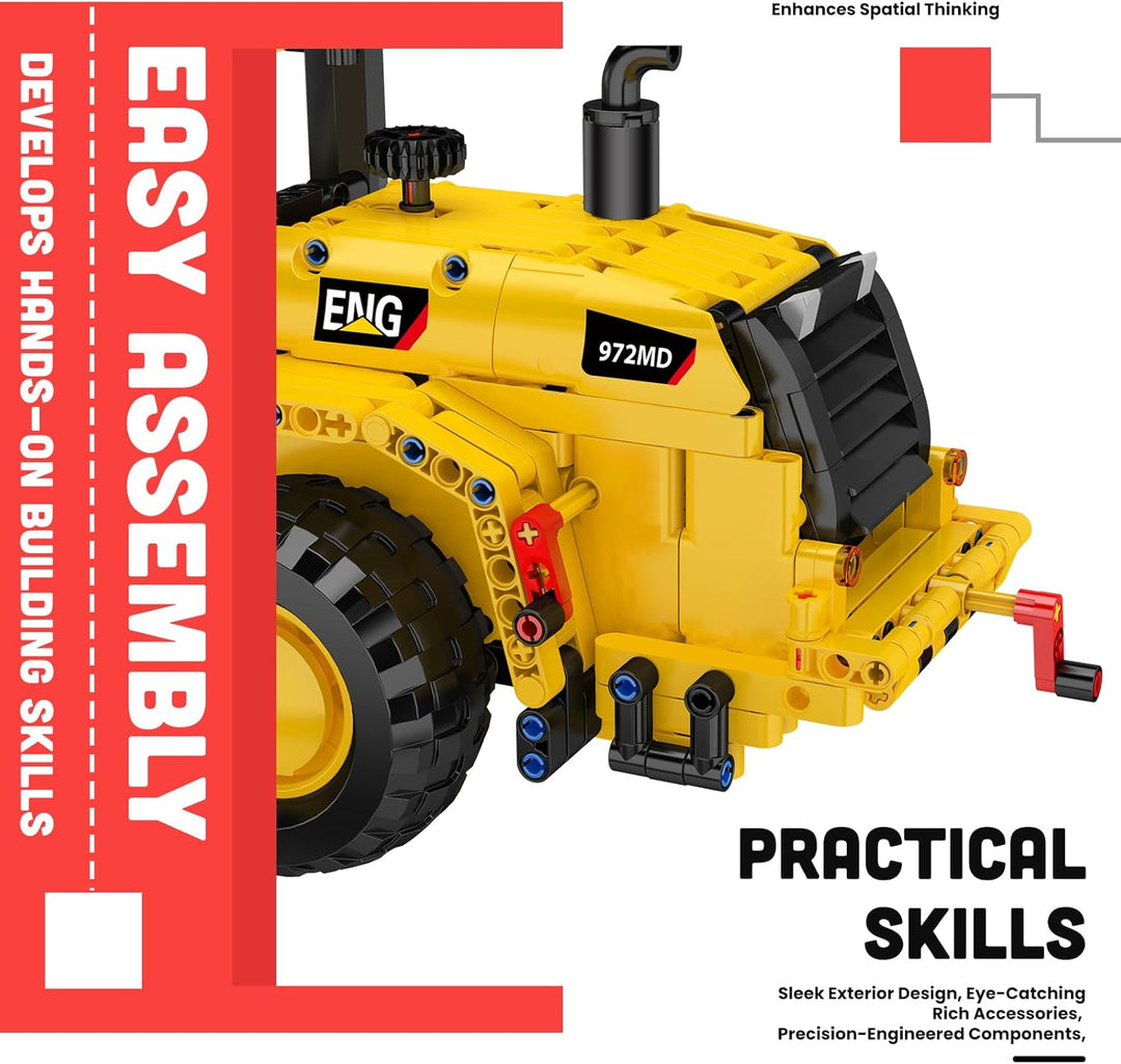 Mould King Technic Baggerlader Bauset, 910 Teile mit Schaufel Konstruktionsspielzeug Modell, für Erw