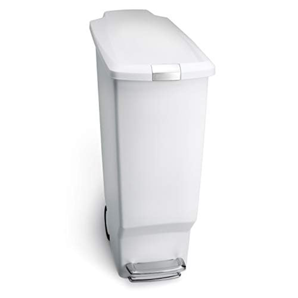simplehuman CW1362 40 Liter, schmaler Treteimer, Mülleimer Küche, Abfalleimer, Mülltrennsystem, Müll