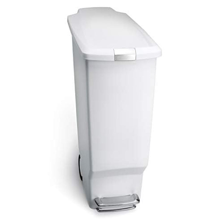 simplehuman CW1362 40 Liter, schmaler Treteimer, Mülleimer Küche, Abfalleimer, Mülltrennsystem, Müll