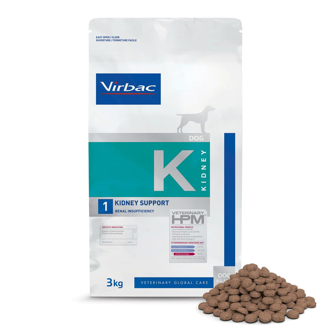 Virbac Veterinary HPM Dog Kidney Hundefutter, 3-kg-Beutel, Grösse S 3 kg (1er Pack), 3 kg (1er Pack)