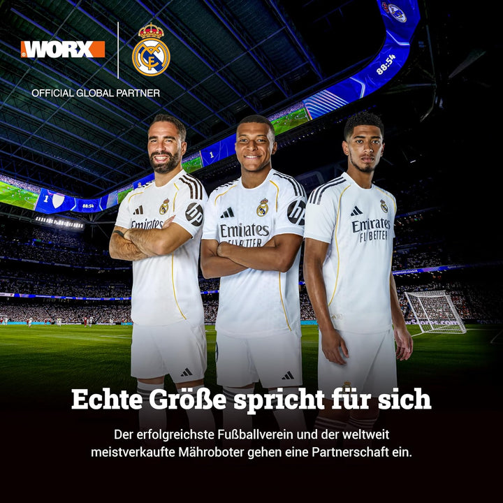 WORX Landroid Vision M550 Mähroboter WR205E für Gärten bis 550m², AI Rasenmäher Roboter ohne Begrenz