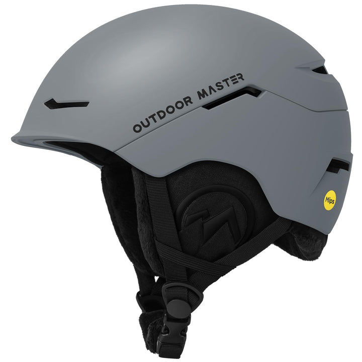 OutdoorMaster ELK MIPS Skihelm - Schneesporthelm Snowboardhelm für Männer Frauen &amp; Jugend Mattes Gra