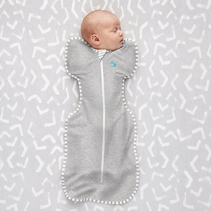 Love To Dream Swaddle UP Original Swaddling Blanket, 1.0 TOG, Newborn, 2.2 kg-3.8 kg, Grey Weiss New