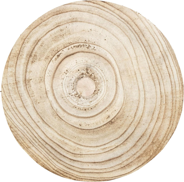 Spetebo Baumscheibe Blumenhocker rund natur Echtholz - 22 x 20 cm - Holz Dekohocker naturbelassen mi