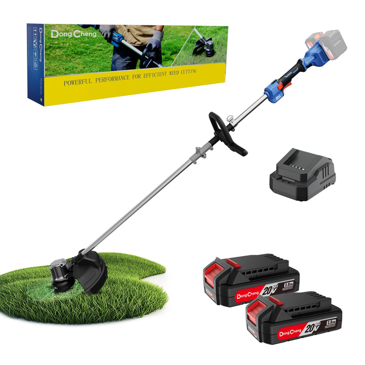 Dong Cheng Akku Rasentrimmer & Kantenschneider 40V, 33cm Schnittbreite | TIPP-Automatik, 2x2,0Ah Akk