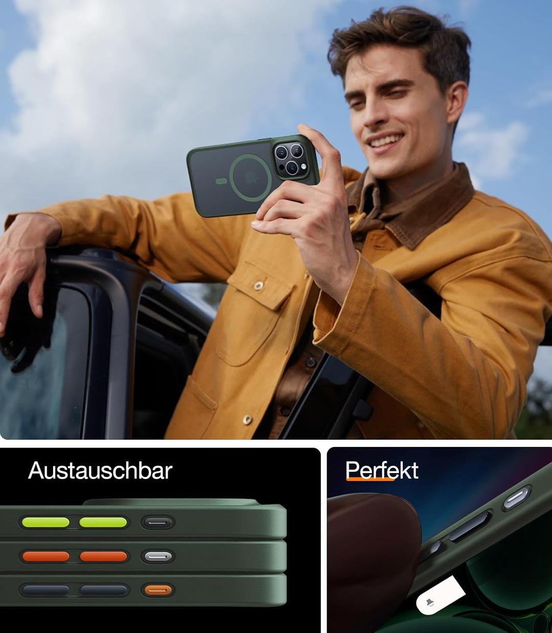 TORRAS Guardian-Mag für iPhone 15 Pro Max Hülle für Magsafe (Unzerstörbare Sturzfestigkeit & Stärkst