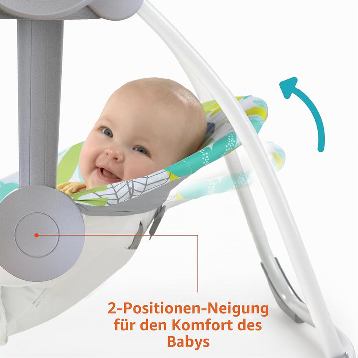 Bright Starts, Rainforest Vibes, tragbare und kompakte Schaukel mit 6 Schaukelgeschwindigkeiten, abn