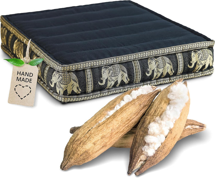 Livasia Sitzkissen Boden Thaiseide, Bodenkissen Indoor/Outdoor, Meditationskissen Yogakissen, Stuhla