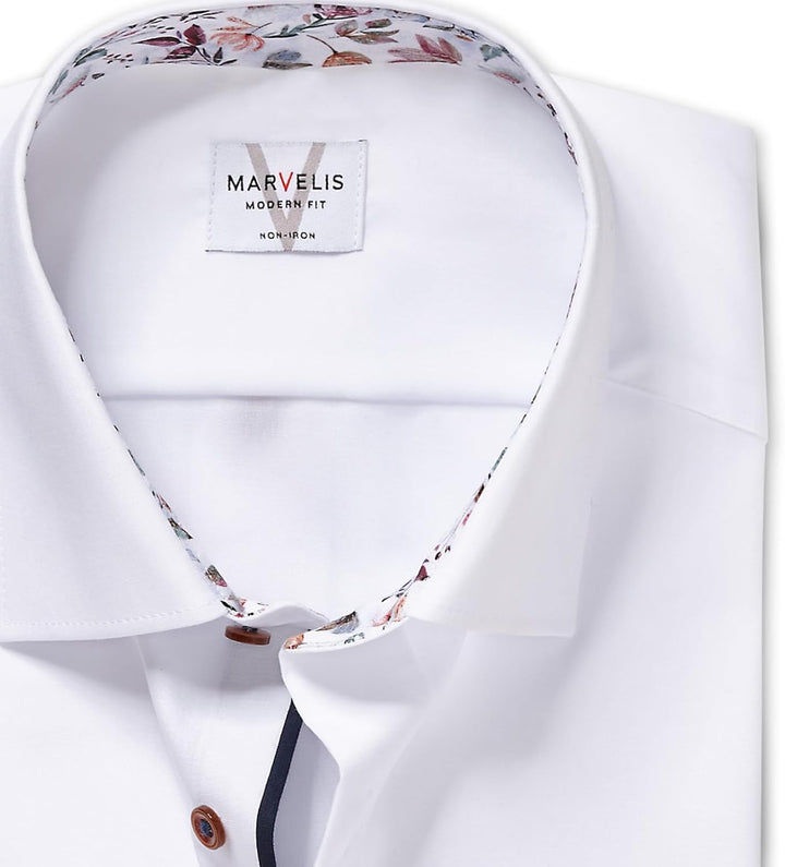 Marvelis Herren Businesshemd Langarm 720014,Einfarbig,Modern Fit,New Kent 42 Hellblau 10, 42 Hellbla