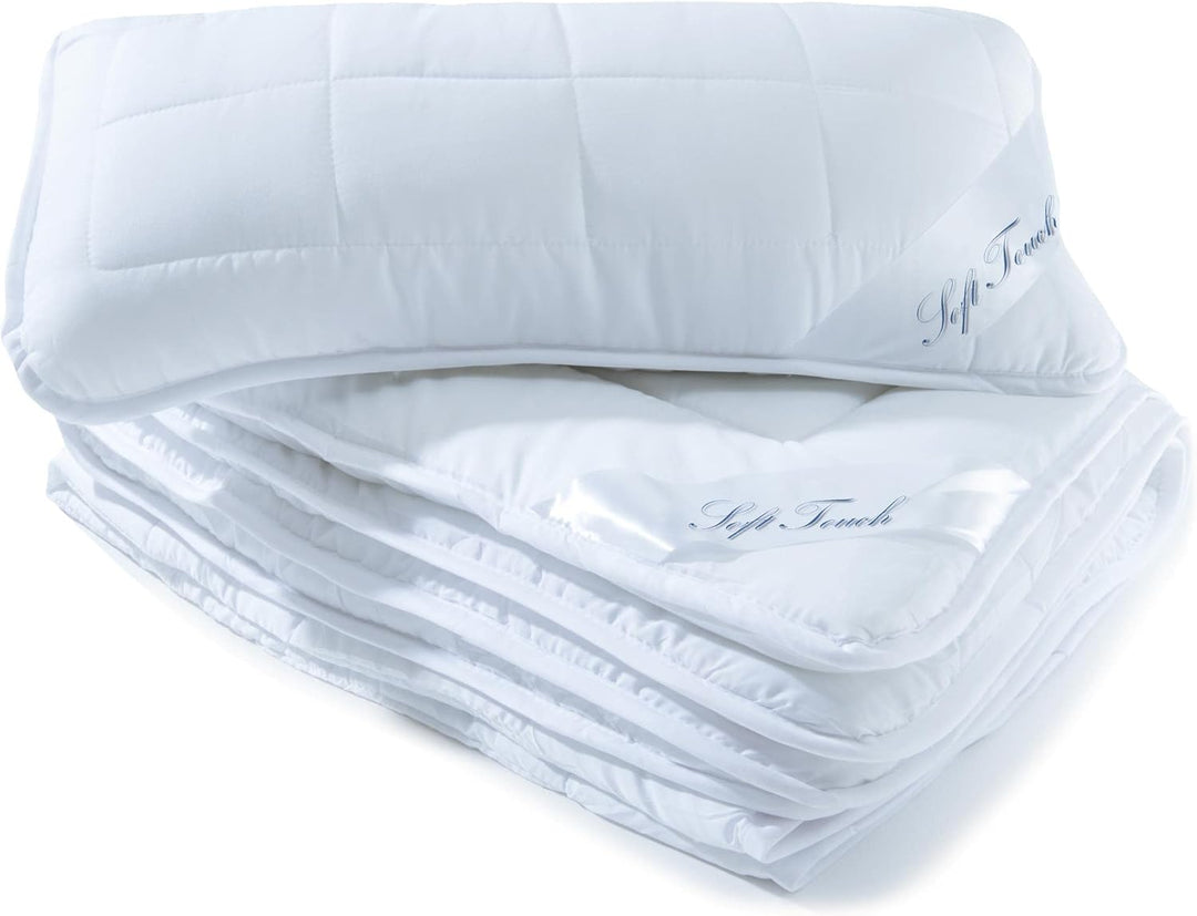 aqua-textil Soft Touch 1x Kopfkissen 40 x 80 cm Set inkl Duo Bettdecke Winterdecke 140 x 200 cm Wint