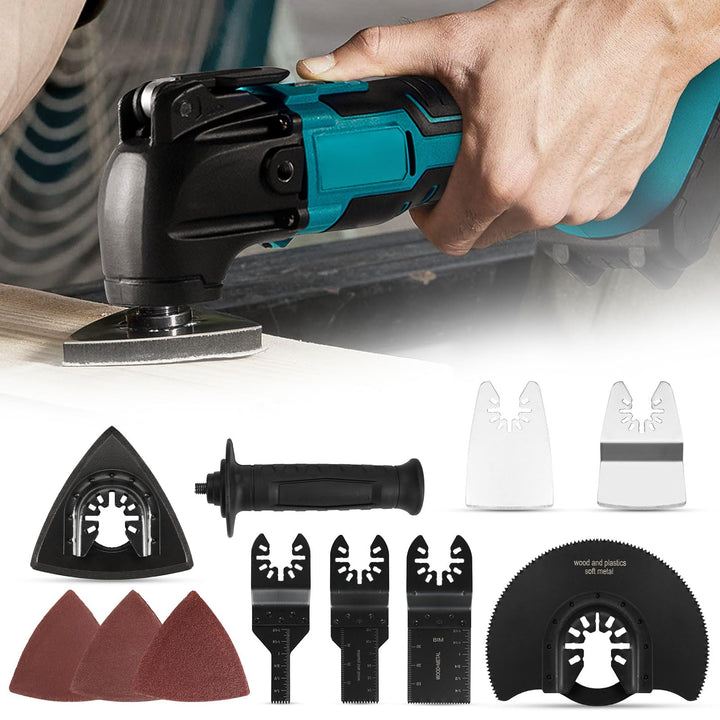 Akku Multifunktionswerkzeug für Makita Akku 18V Li-Ion, 500W Bürstenlos Motor Oszillationswerkzeug S