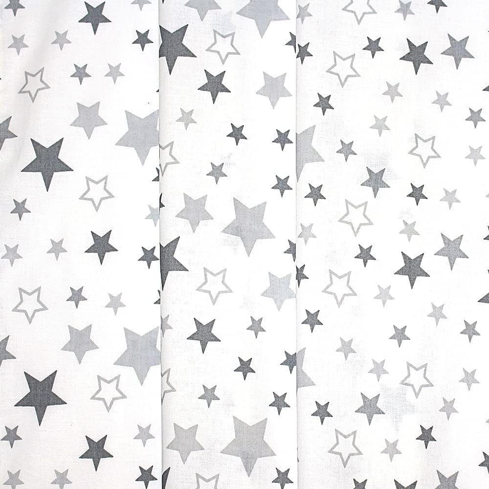 Primawela Babybett Himmel Vollstoff - Star Hell - für Baby Bett Vollstoffhimmel Baumwolle