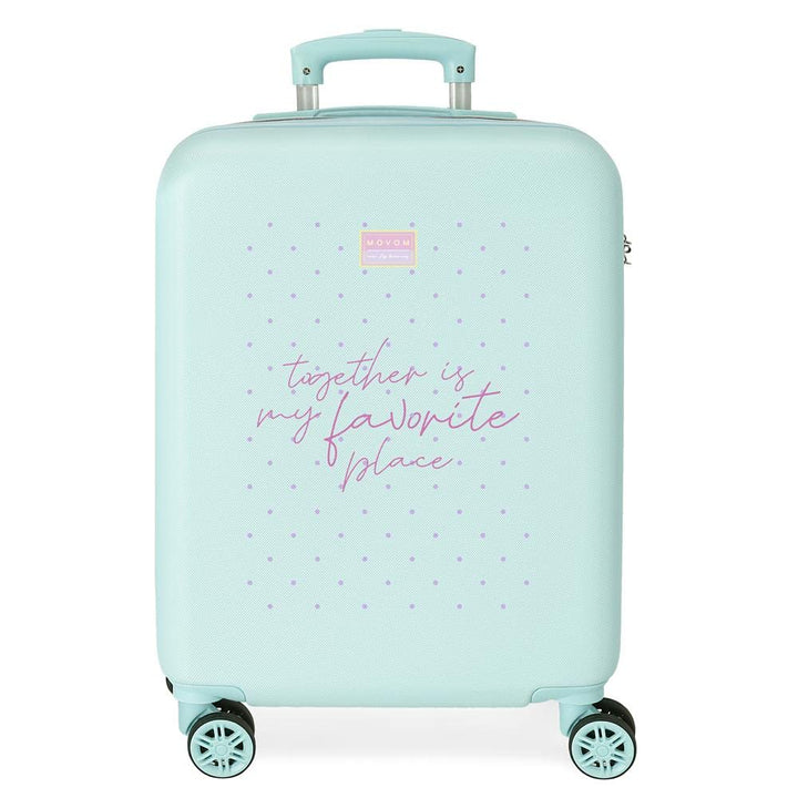 Movom My Favorite Place Kabinenkoffer Blau 38 x 55 x 20 cm starres ABS-Seitenkombinationsschloss 35