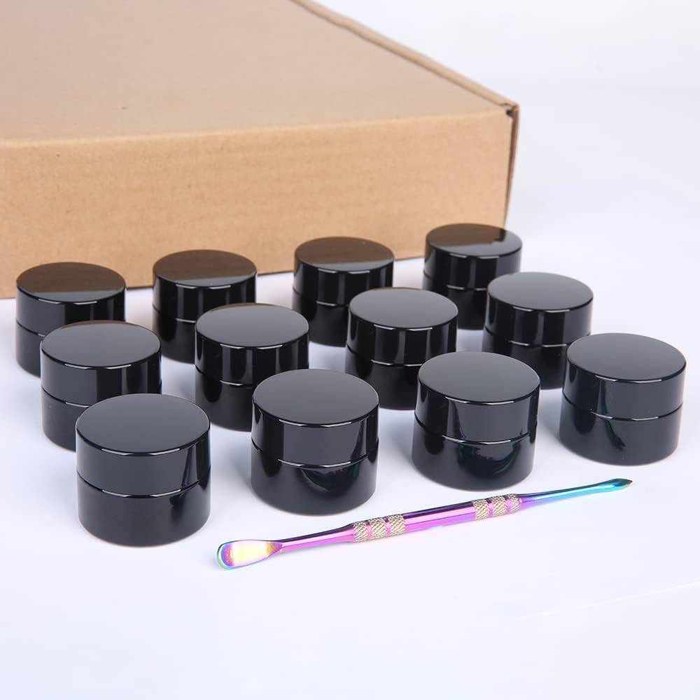 MOFIST 5 g dicke, schwarze UV-Schutz, kleine Gläser mit Deckel, 5 ml, Konzentrat, Gläser für luftdic