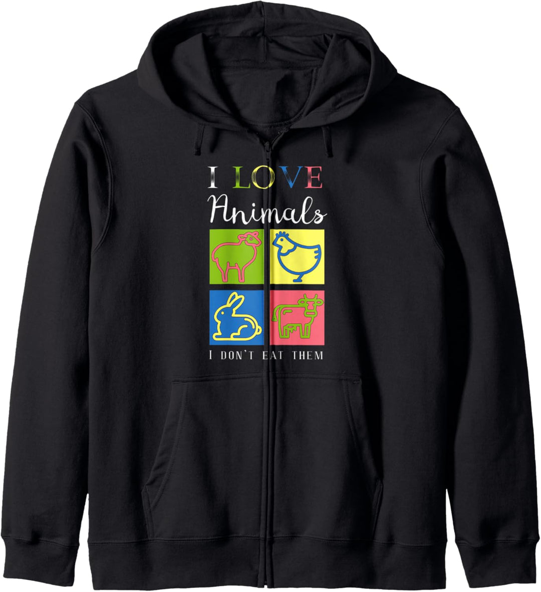 Ich liebe Tiere, ich esse sie nicht Geschenk Fun Kapuzenjacke