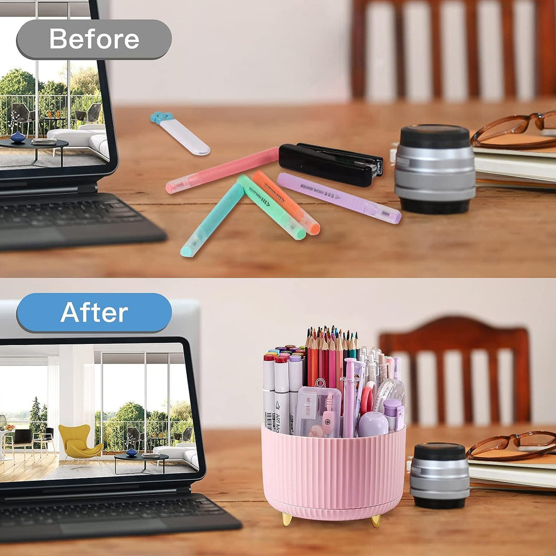 360 Grad Drehbarer Kosmetikorganizer, 2 Stück Make Up Organizer Lidschattenpinsel Lippenstift Etui,