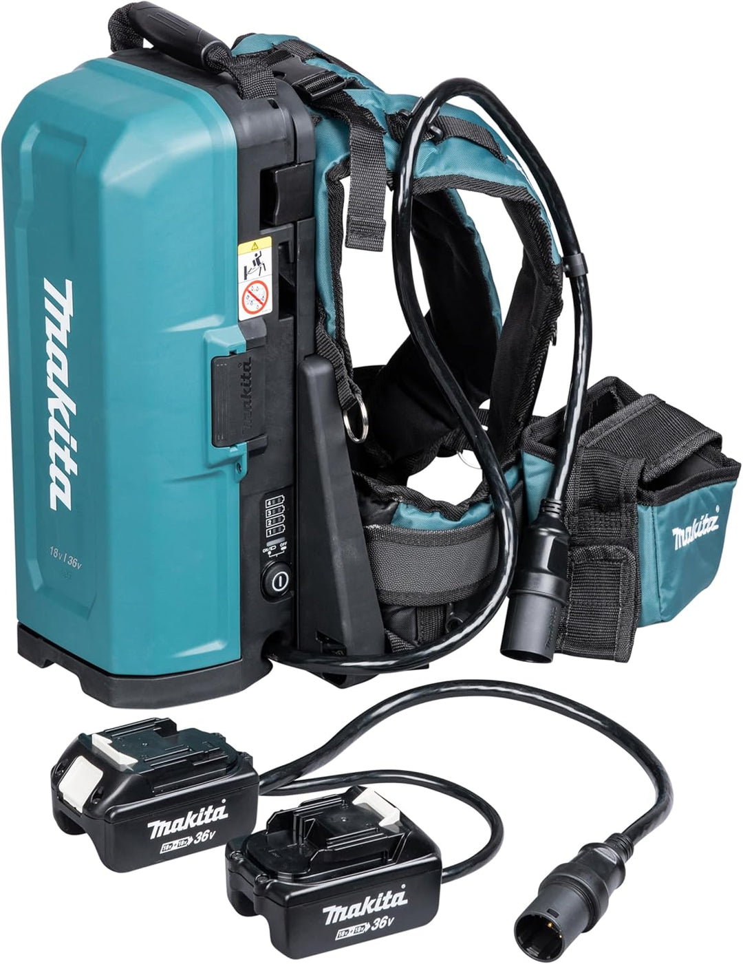 Makita 191A64-2 PDC01 Tragbar Kraft Liefern, IPX4 Wasserdicht, Höhenverstellbarer Hüftgurt, Blau