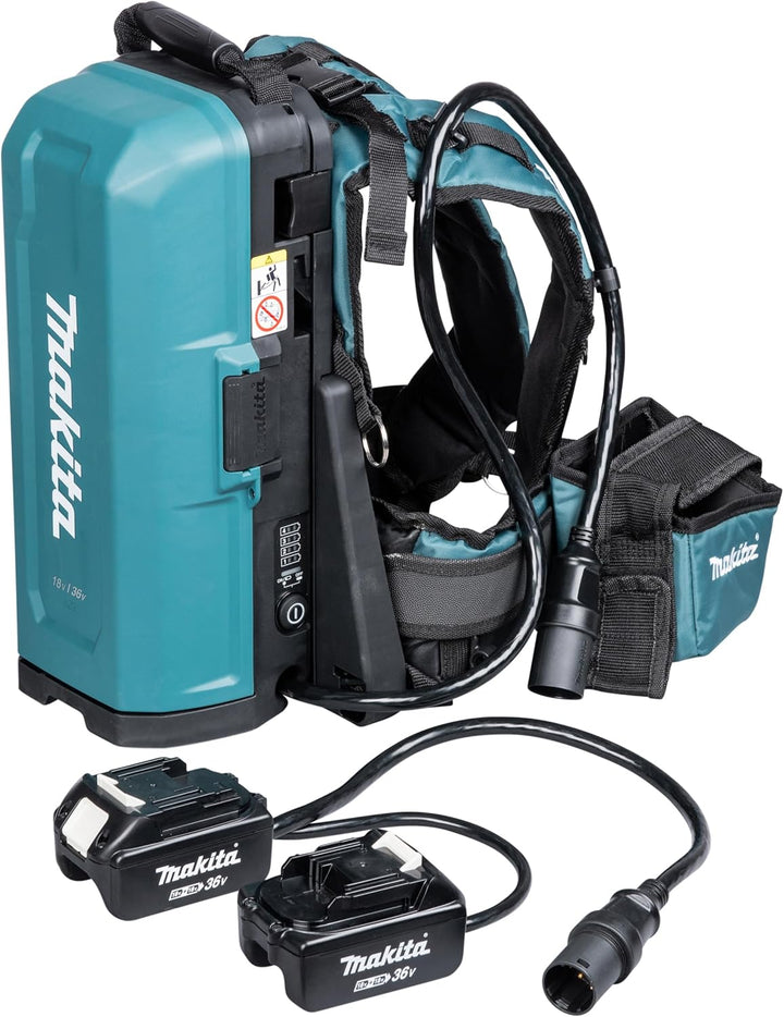 Makita 191A64-2 PDC01 Tragbar Kraft Liefern, IPX4 Wasserdicht, Höhenverstellbarer Hüftgurt, Blau
