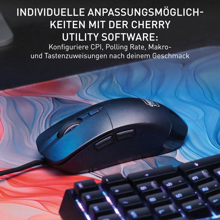 CHERRY XTRFY M50, Leichte Kabelgebundene Gaming-Maus, Ergonomische Form für Optimalen Komfort und Ko