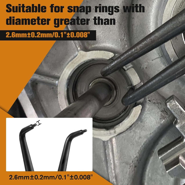 LEONTOOL Sicherungsringzange 13 Zoll - 90° abgewinkelte Backen mit 2,6 mm geschmiedeter Spitze - Rob