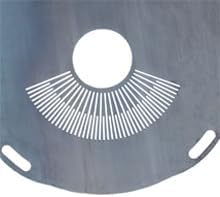 Premium Feuerplatte 100 cm - 5mm dick - Grillring & BBQ-Platte (mit Feinem Grillrost) & 4 Handgriffe