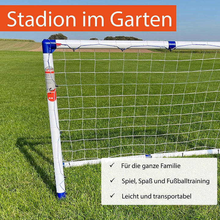 Tornado | 100PRO Coach Kinder Fussballtraining Set mit einem Fussballtor 104 x 88 cm aus uPVC Kunsts