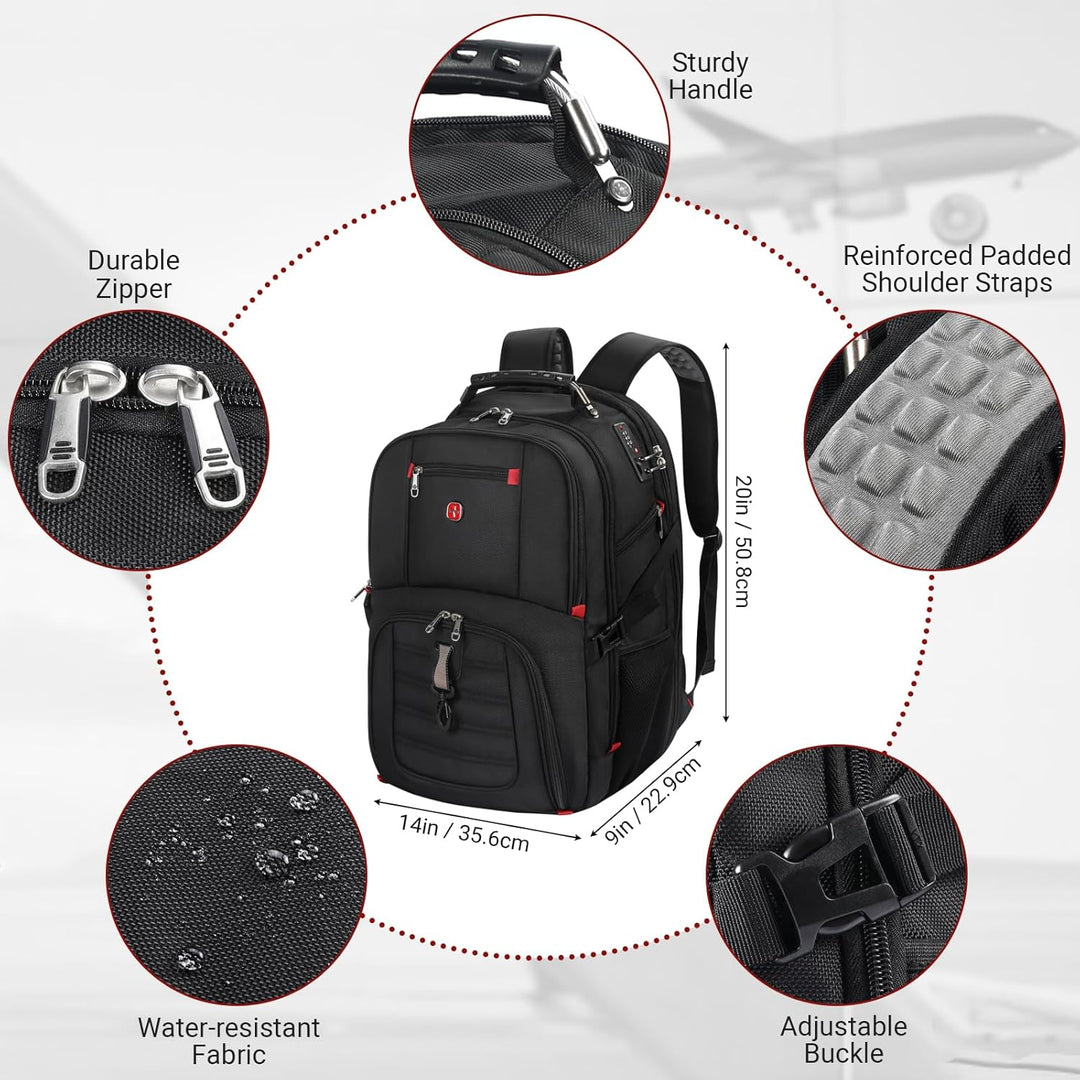 star cloud Rucksack Herren 17 Zoll Laptop Schulrucksack Teenager, Wasserdicht Arbeitsrucksack Reiser