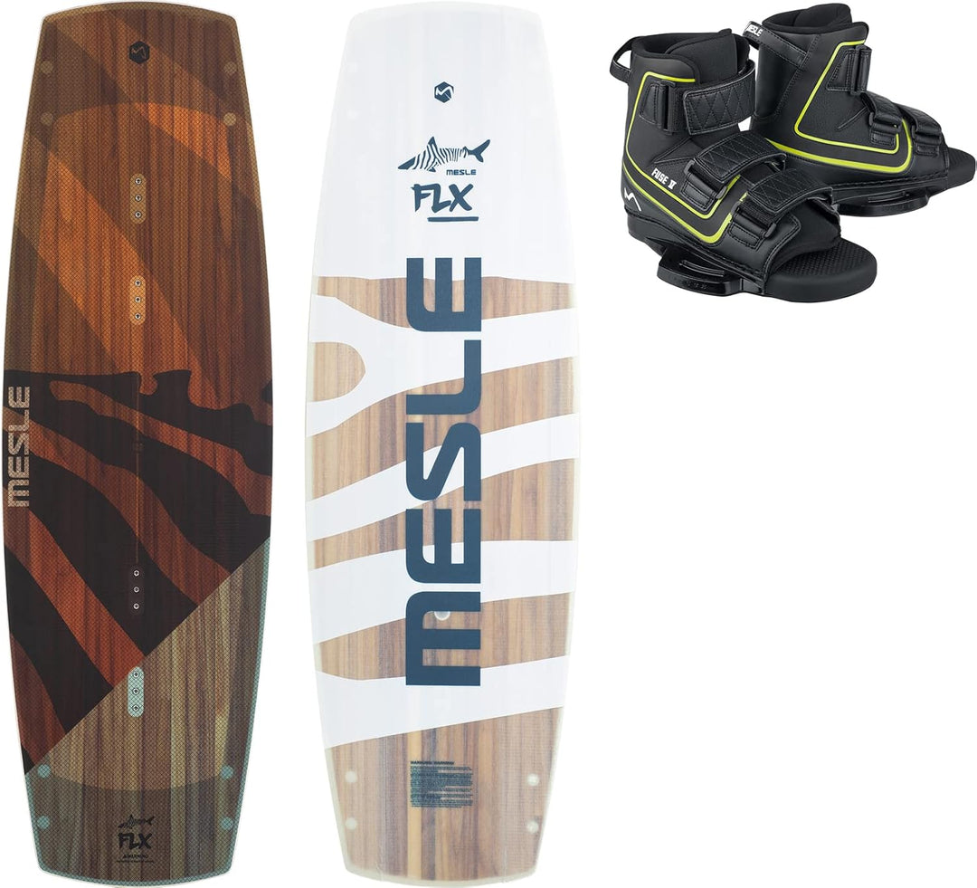 Mesle Wakeboard Set FLX II mit Fuse Bindung, Cable Park Pro Flex Board für Obstacles 132.0 Zentimete