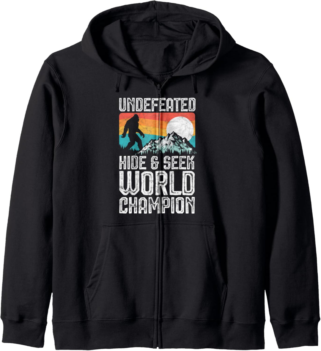 Undefeated Hide and Seek World Champion Mountains Bigfoot Kapuzenjacke