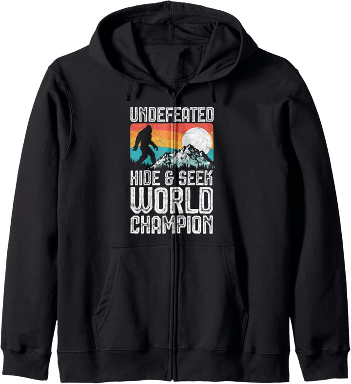 Undefeated Hide and Seek World Champion Mountains Bigfoot Kapuzenjacke