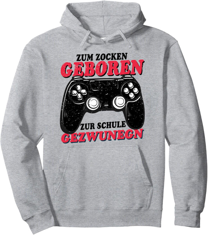 zum zocken geboren zur schule gezwungen Kinder Pullover Hoodie