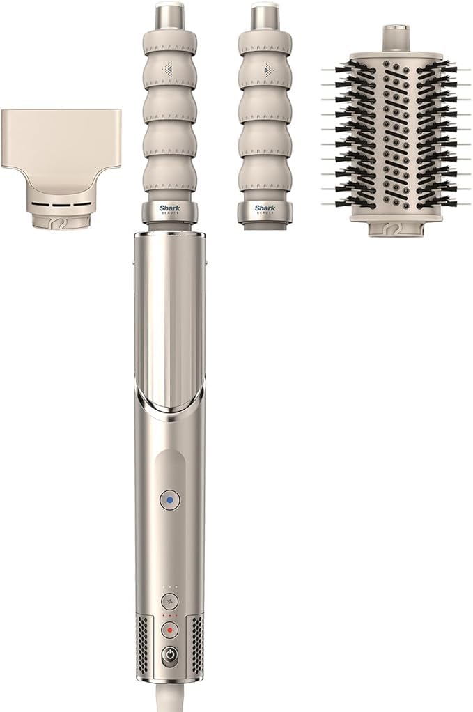 Shark FlexStyle 3-in-1 Luftstyler & Haartrockner, Auto-Wrap-Lockenaufsatz, Ovalbürste, Konzentrator,