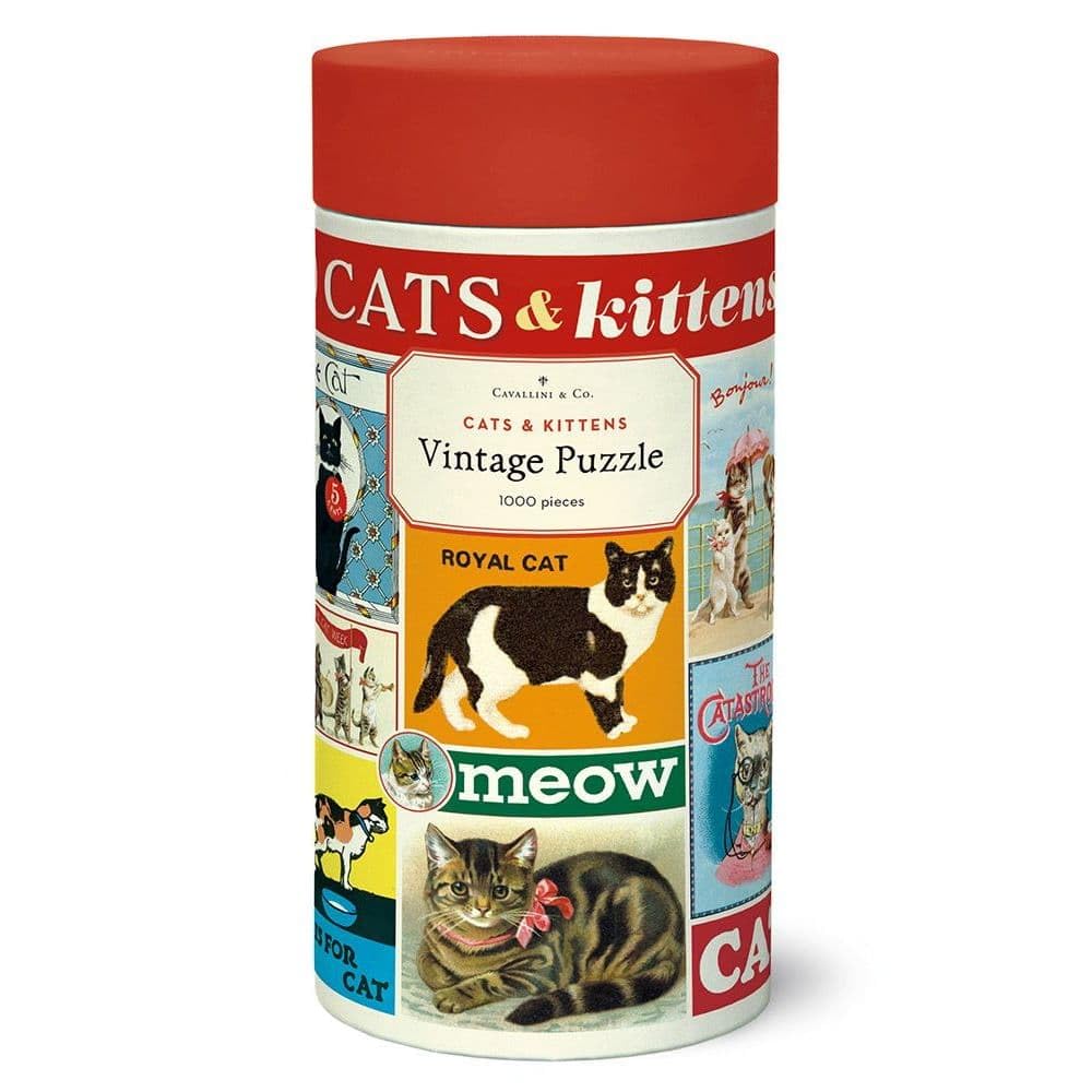 Cavallini Papers & Co. Cats Katzen 1000 Teile Puzzle, Mehrfarbig