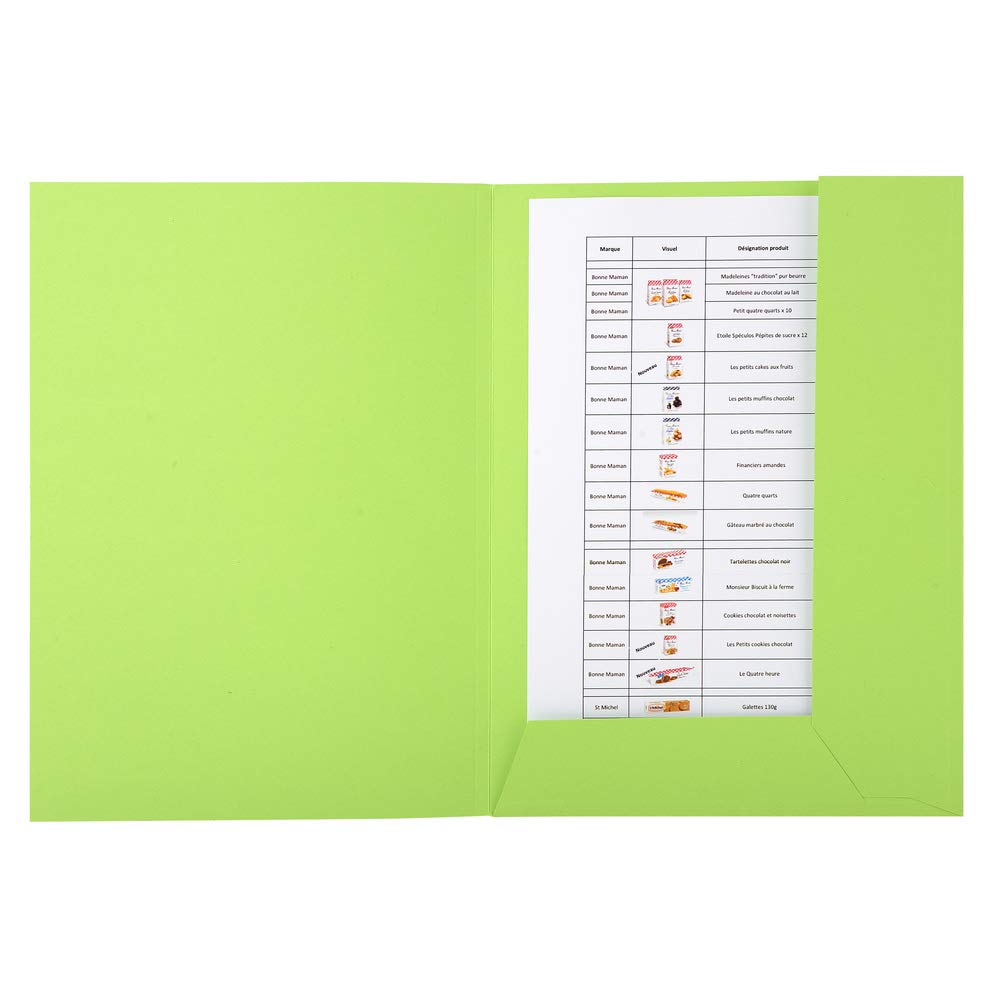 Exacompta 445013E Packung mit 50 Aktenmappen Forever, 2 Klappen (aus recyceltem Karton 280g/qm, umwe