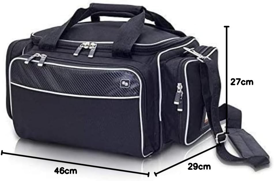 EB MEDIC'S Softbag-Arzttasche (blau & schwarz) inkl. Ampullarium! (schwarz), Schwarz