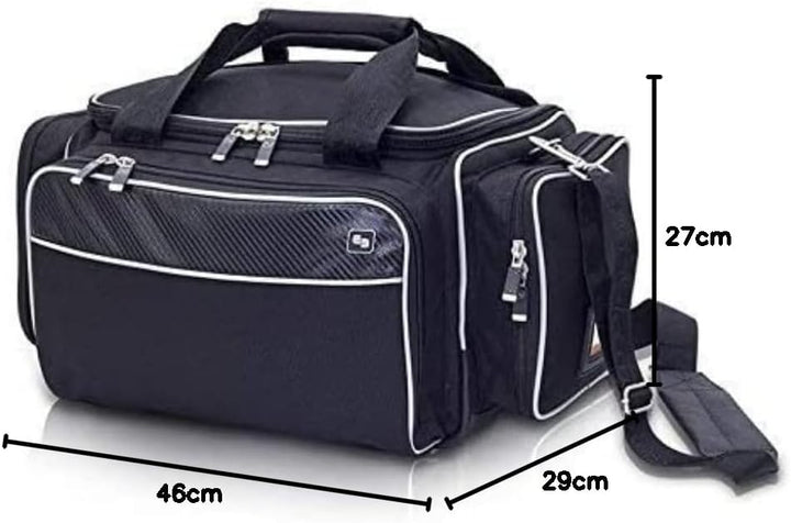 EB MEDIC'S Softbag-Arzttasche (blau & schwarz) inkl. Ampullarium! (schwarz), Schwarz