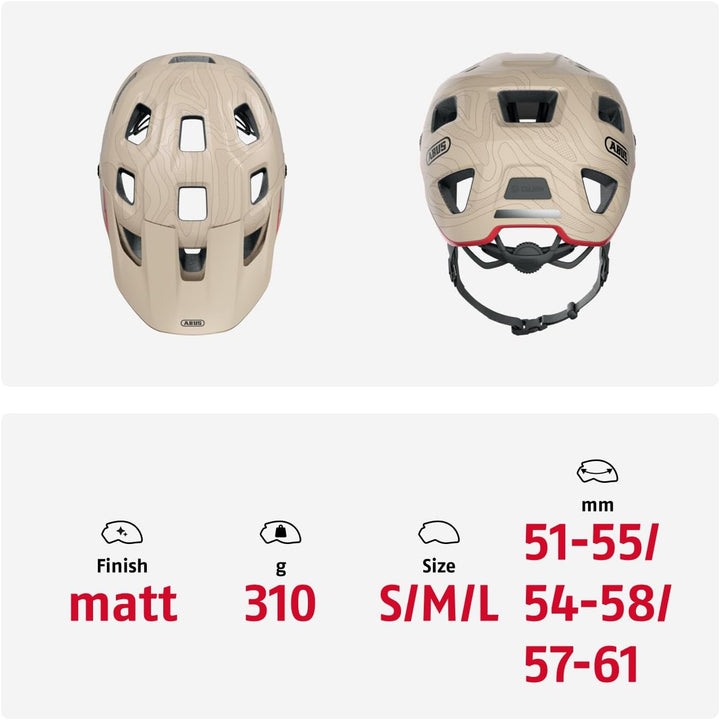 ABUS MTB-Helm MoDrop - robuster Fahrradhelm mit guter Belüftung für Mountainbiker - individuelle Pas