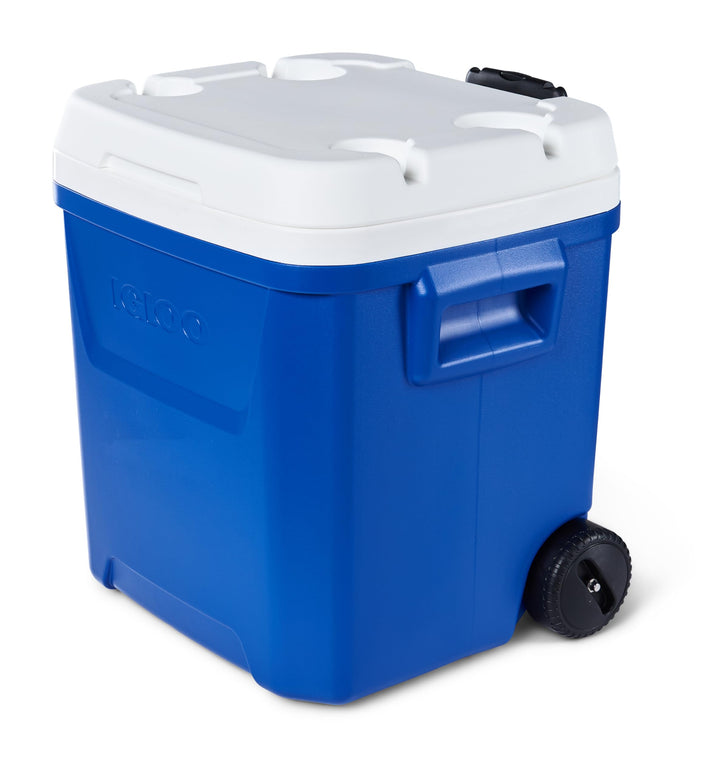IGLOO Laguna 60 Kühlbox 56L – Grosse Passiv-Kühlbox mit Rollen & Teleskopgriff – Robuste Isolierbox