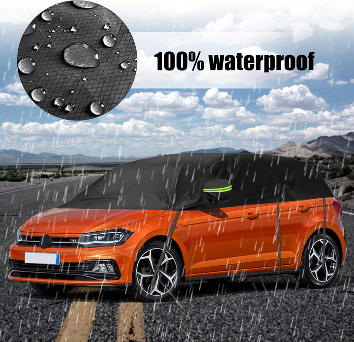Autoabdeckung Wasserdicht Ersatz für VW Polo MK5 MK6 Hatchback 2009-2023, Halbgarage, Autohülle Auto