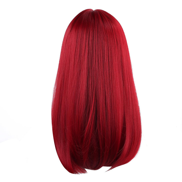 Lange Gerade Perücke Hochtemperatur Rotes Gefälschtes Haar Mit Geradem For Haarklammern Party Women