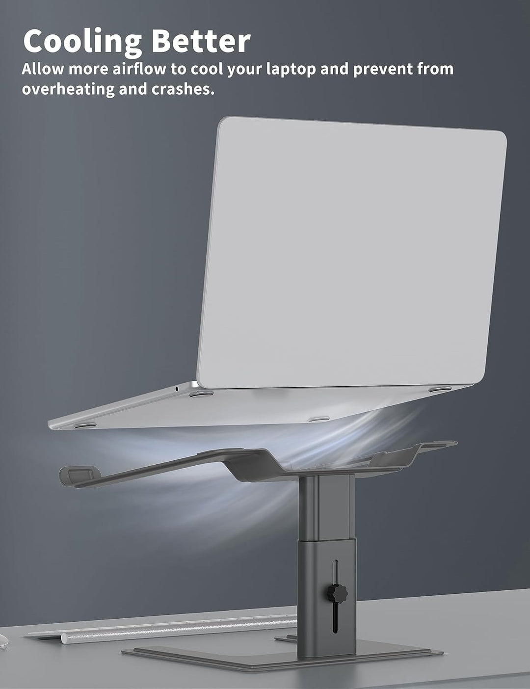 ALASHI Laptop-Ständer für Schreibtisch, Computer-Ständer, verstellbare Höhe, ergonomische Notebook-L