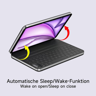 HOU für iPad Air 5 Hülle mit Tastatur für iPad Air 6 11 Zoll, für iPad Pro 11 Hülle mit Tastatur (4.