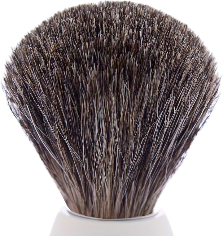 Plisson Rasierpinsel Reines Dachshaar, Grau, Perlmutt, P Natur, Grau, Grösse 12 Pur Grau Weiss Perlm