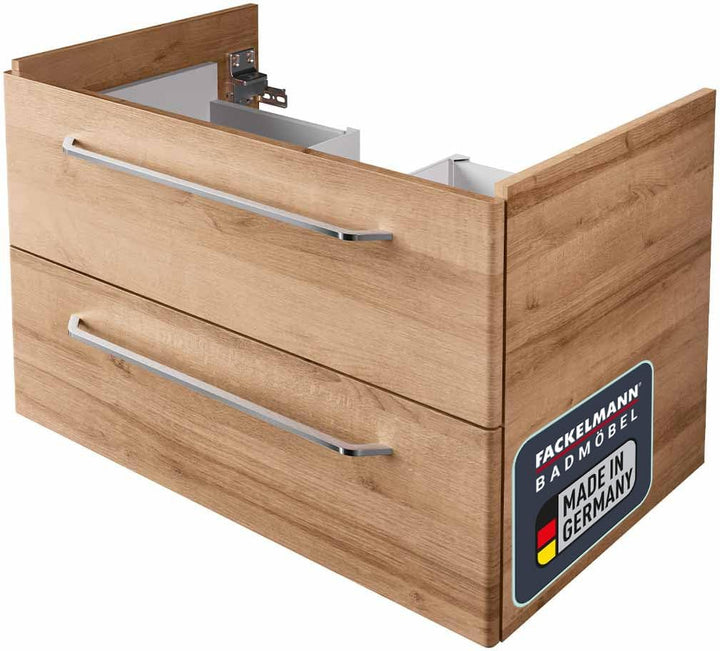 FACKELMANN Milano Waschbeckenunterschrank mit Schubladen – Unterschrank für Waschtisch im Bad (80 cm